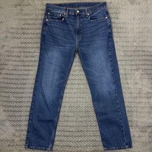 Levis 505 Jeans Men 36 Blue Denim Regular Fit Logo Cotton Mid Rise 36x31